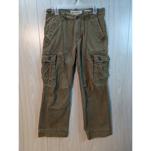 Hollister Other - Hollister HOC-22 VTG Rare Y2K Cargo Military style Baggy Pants Green Sz S 32x30